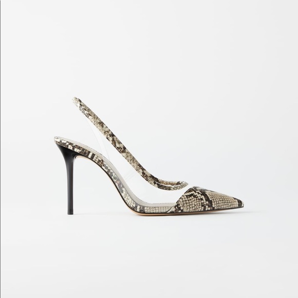 zara vinyl high heel shoes